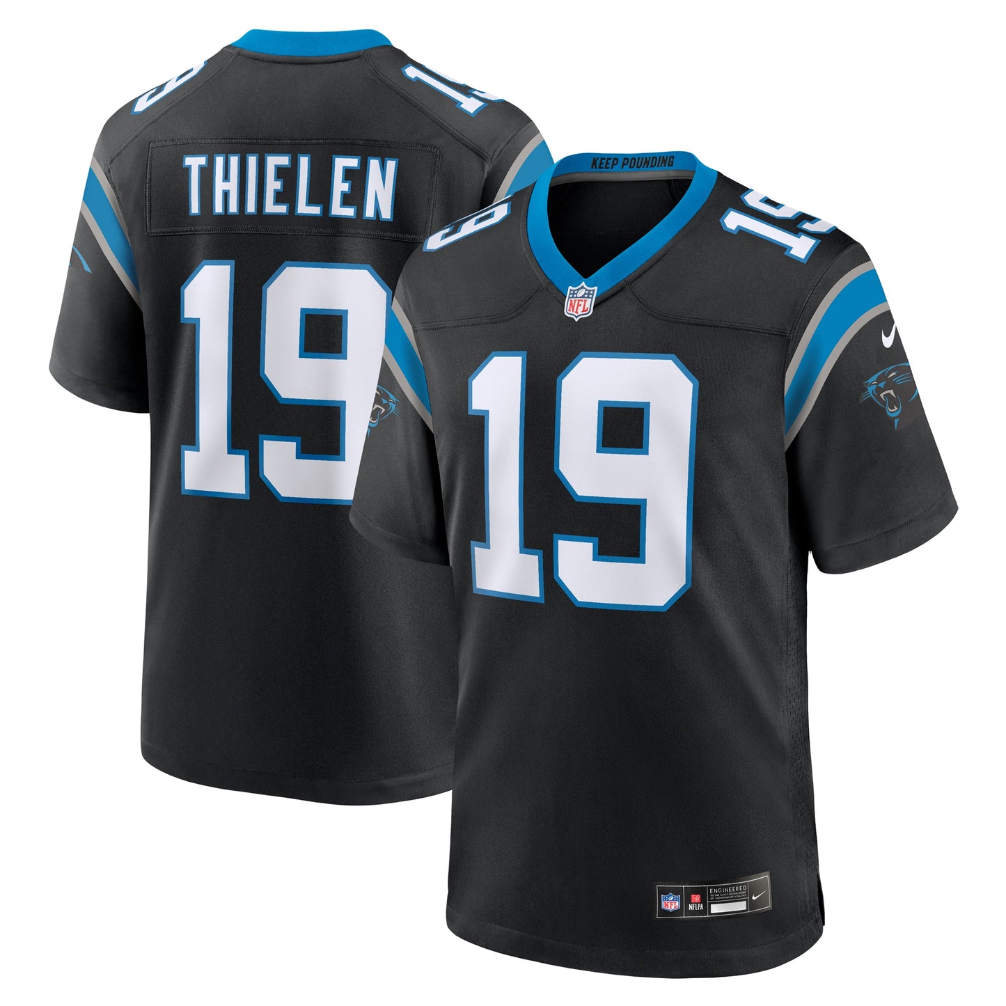 Adam Thielen Carolina Panthers Nike Game Player Jersey - Black