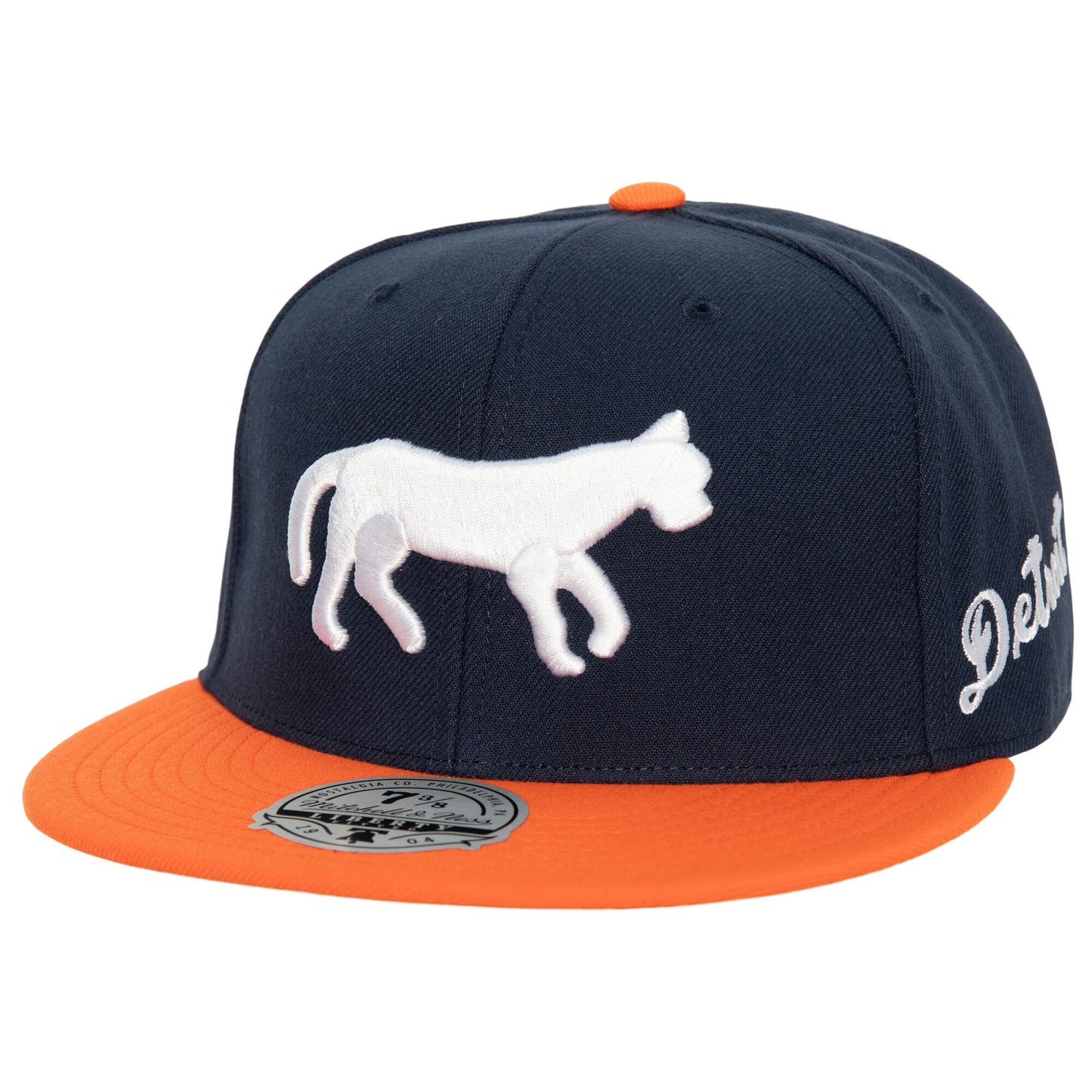 Detroit Tigers Mitchell & Ness Bases Loaded Fitted Hat - Navy/Orange