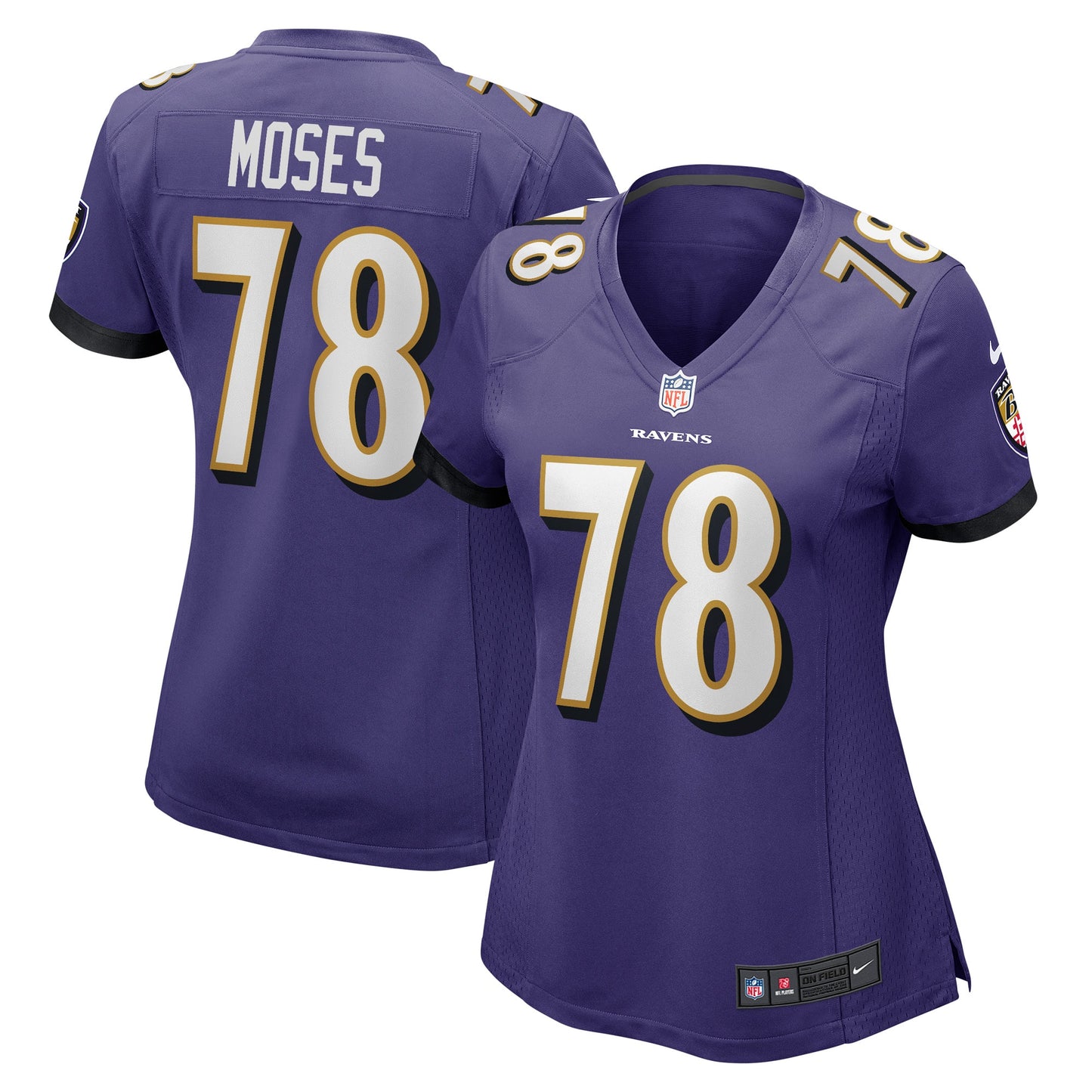 Morgan Moses Baltimore Ravens Nike Women's Game Player Jersey - Purple
