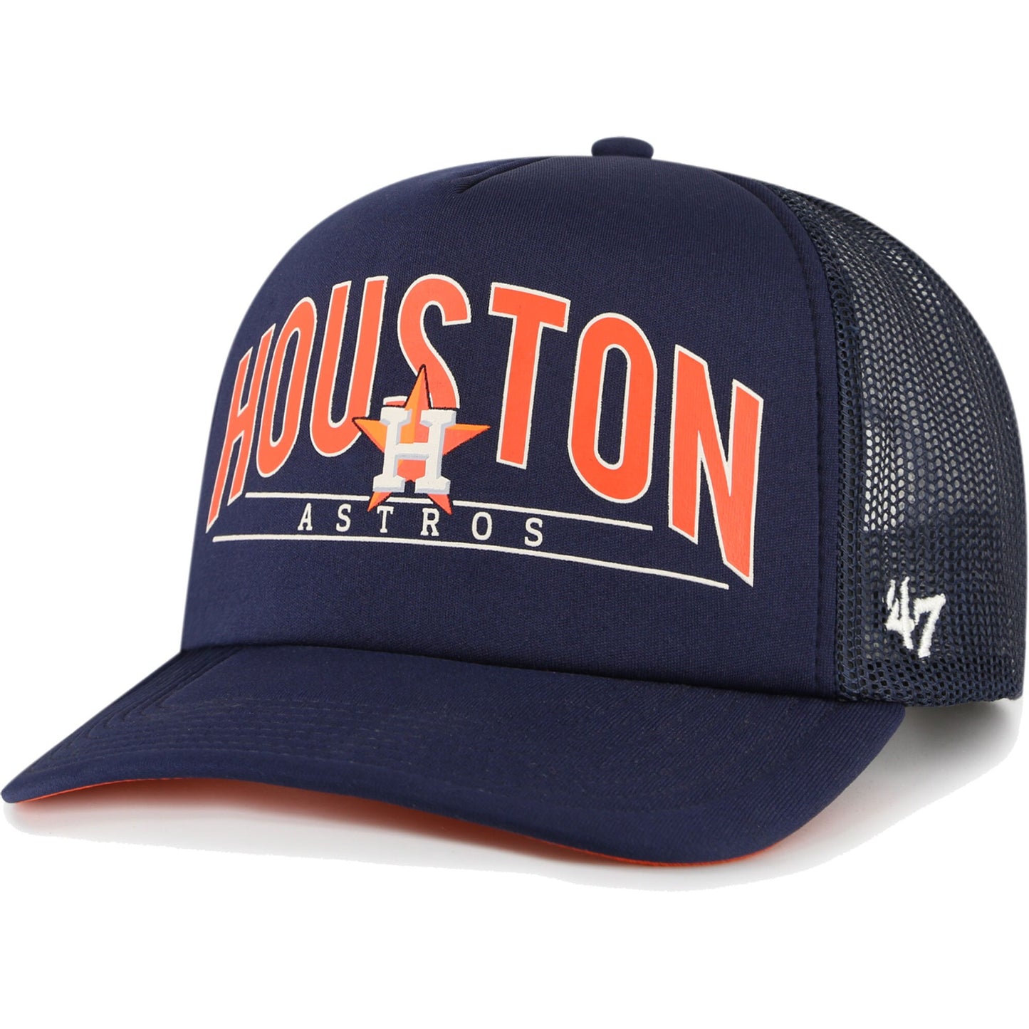 Houston Astros '47 Backhaul Foam Trucker Snapback Hat - Navy